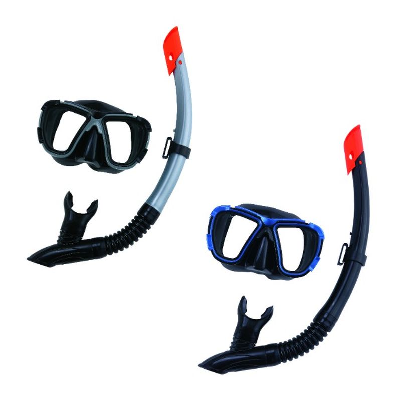 Et sæt dykkerbriller og snorkel fra Hydro Pro I grøn med blå detaljer. Brillerne har tempereret glas og fuld justerbar strop. Snorklen er lavet med Dry-top Teknologi Som gør at minimalt vand vil komme ned i selve snorklen. 