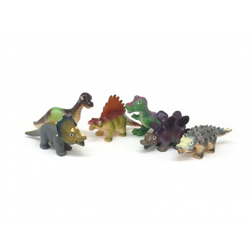 Forskellige baby dinosaurer i blød plast. 