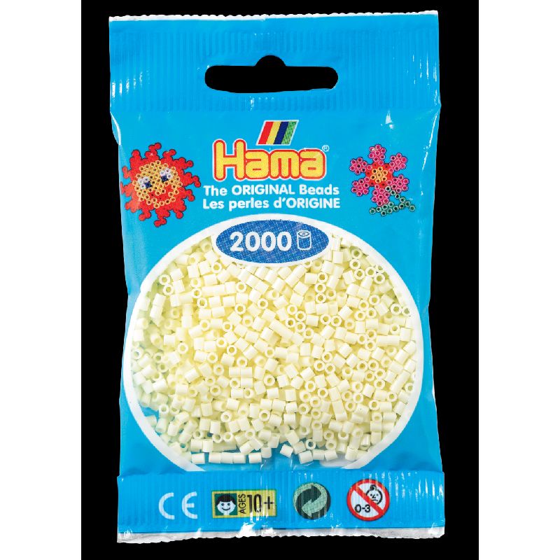 Mini perlerne er de mindste af Hama®s perler og de findes 
i 50 forskelige farver.
Man kan lave mange detaljeret motiver med Hama® mini 
perler. 