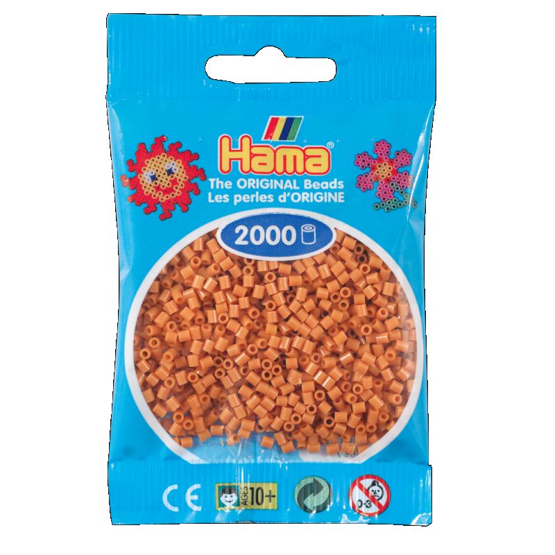 Mini perlerne er de mindste af Hama®s perler og de findes 
i 50 forskelige farver.
Man kan lave mange detaljeret motiver med Hama® mini 
perler. 